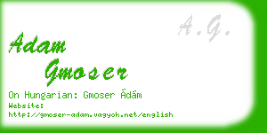 adam gmoser business card